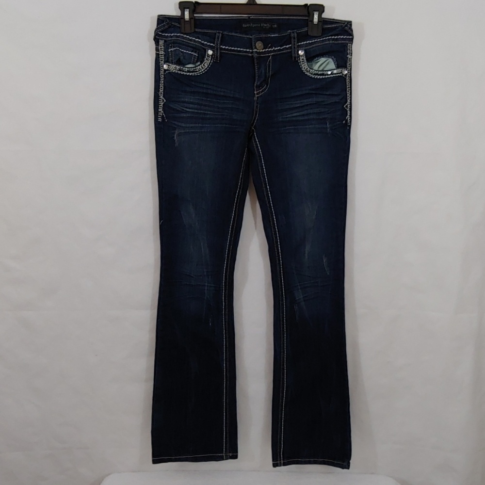 Twenty One Black rue21 Bling Distressed Jeans 5/6